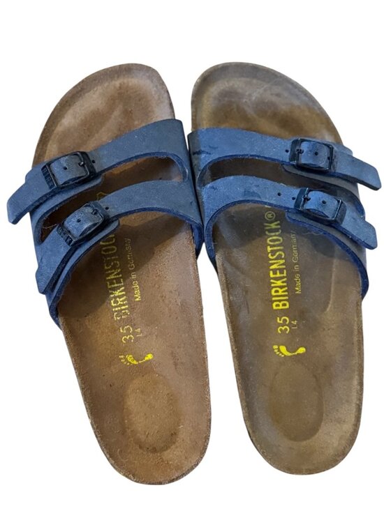Birkenstock Shoes - Birkenstock Arizona Navy Blue Sandals Womens EU 35 US 4 4.5 Double Strap Slide